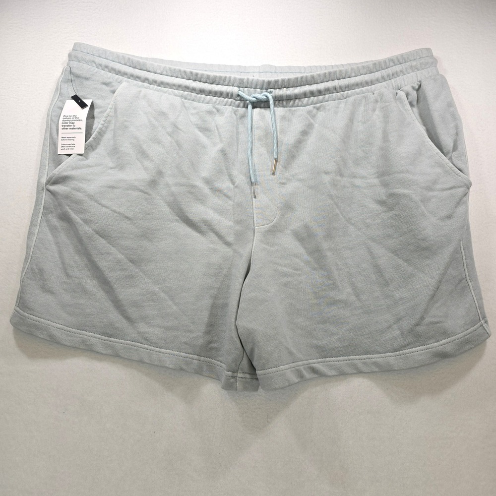 Original‎ Use Womens XXL Light Blue Knit Sweat Shorts Drawstring Elastic Waist